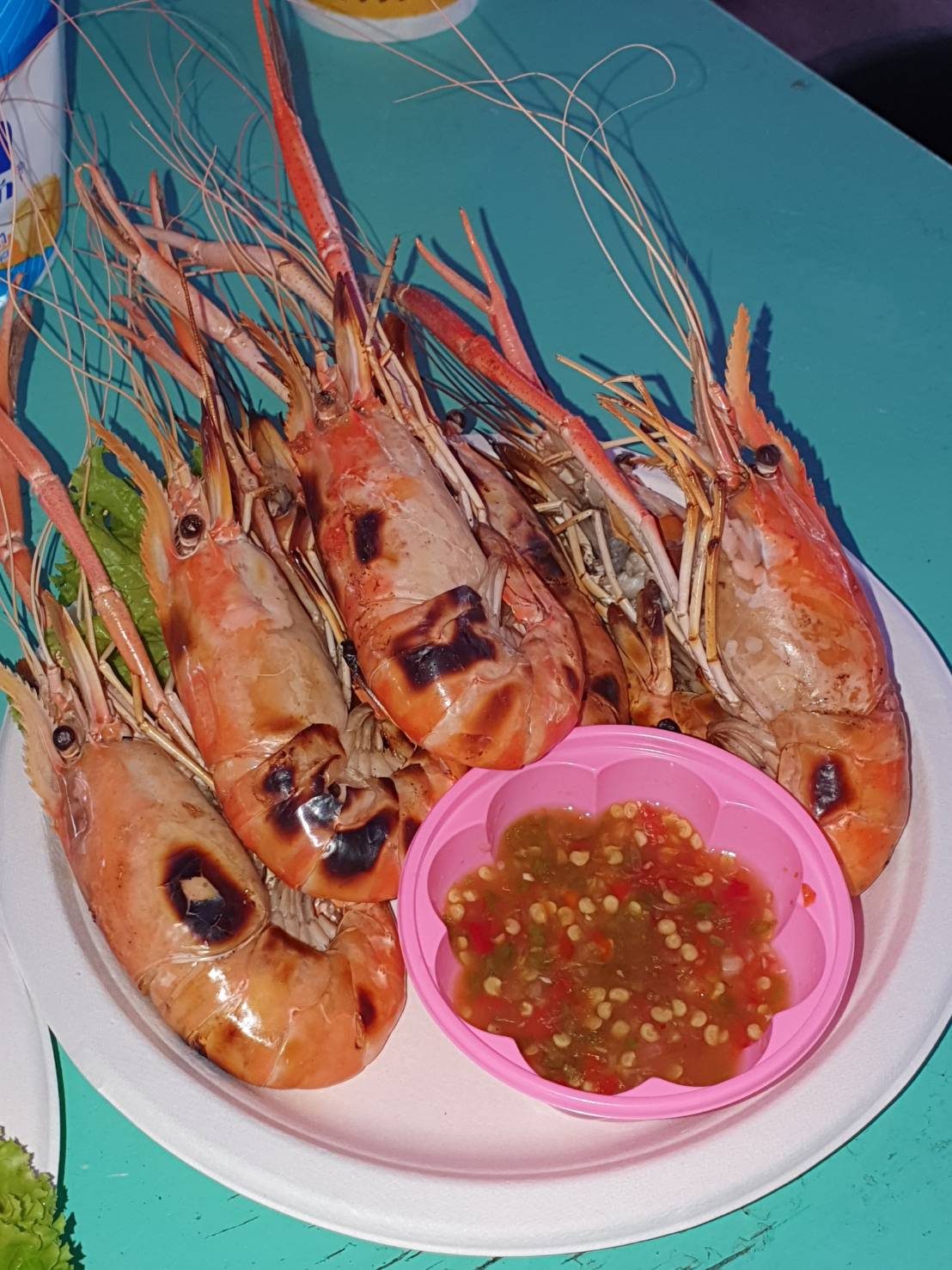 Gegrillte Garnelen mit Thai-Chilisauce